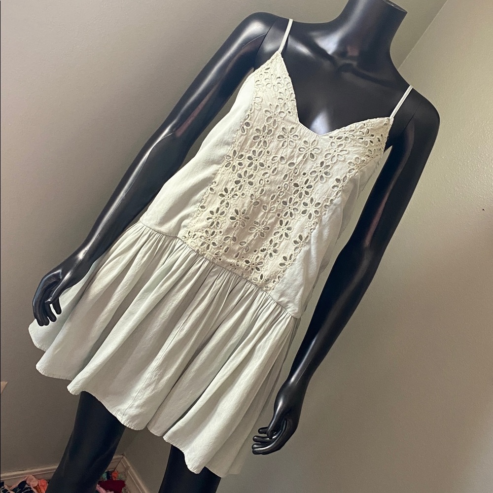 Umgee Mint Green Eyelet Dress